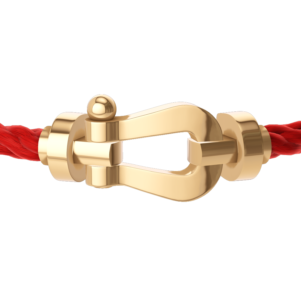 Bracelet Câble Marine — Rouge & Doré