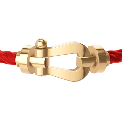 Bracelet Câble Marine — Rouge & Doré