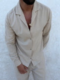 Chemise RIVÉ Lin Classique — Sable