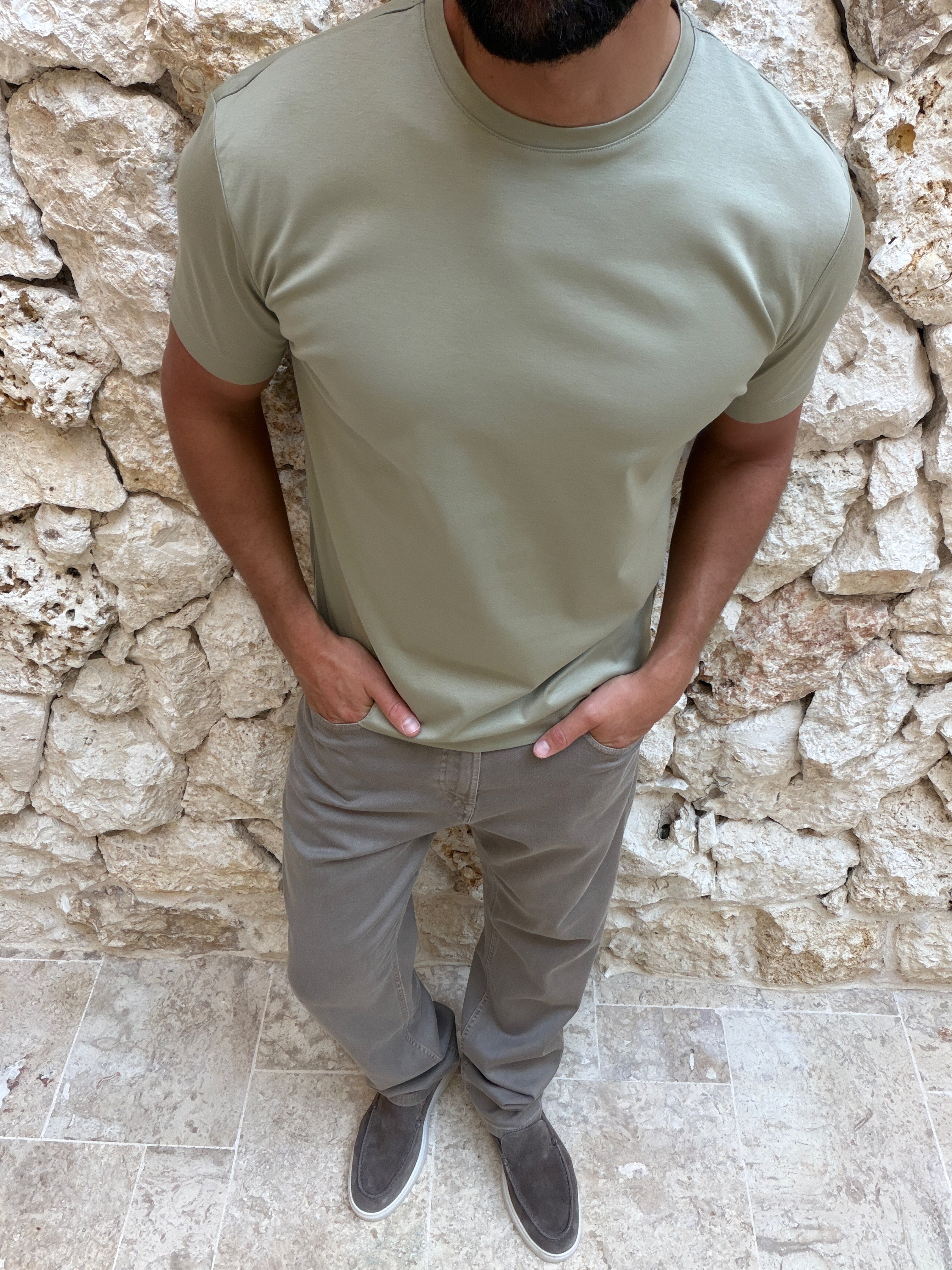 T-shirt Supima — Kaki
