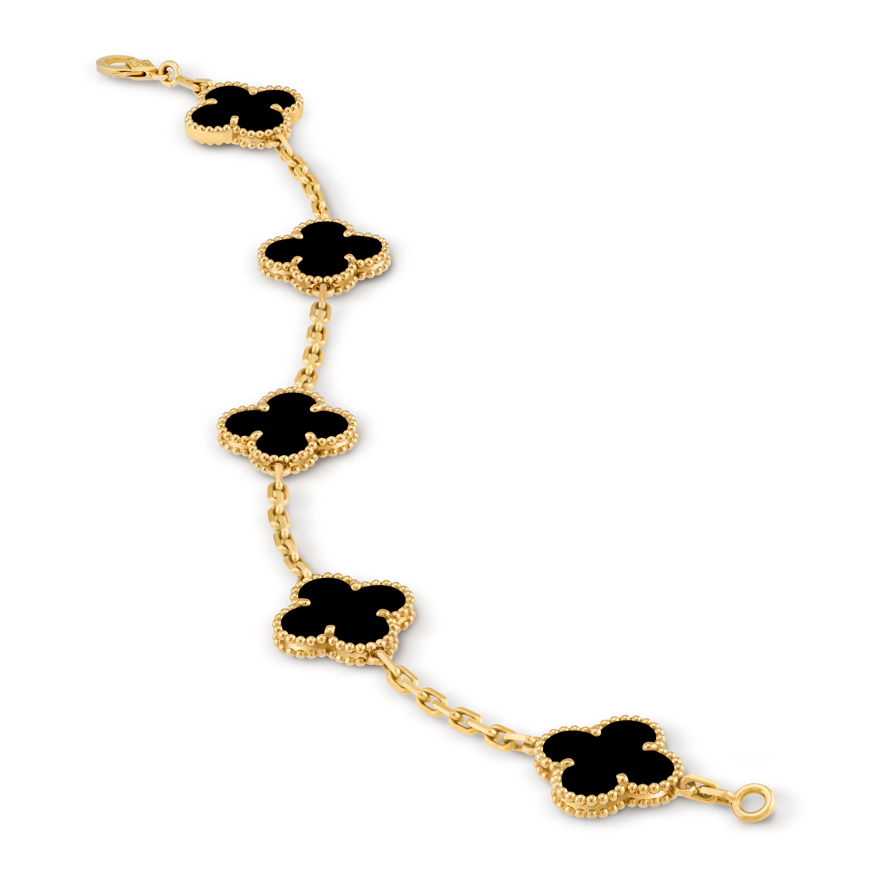 Bracelet Trèfle 5 Motifs — Œil de Tigre
