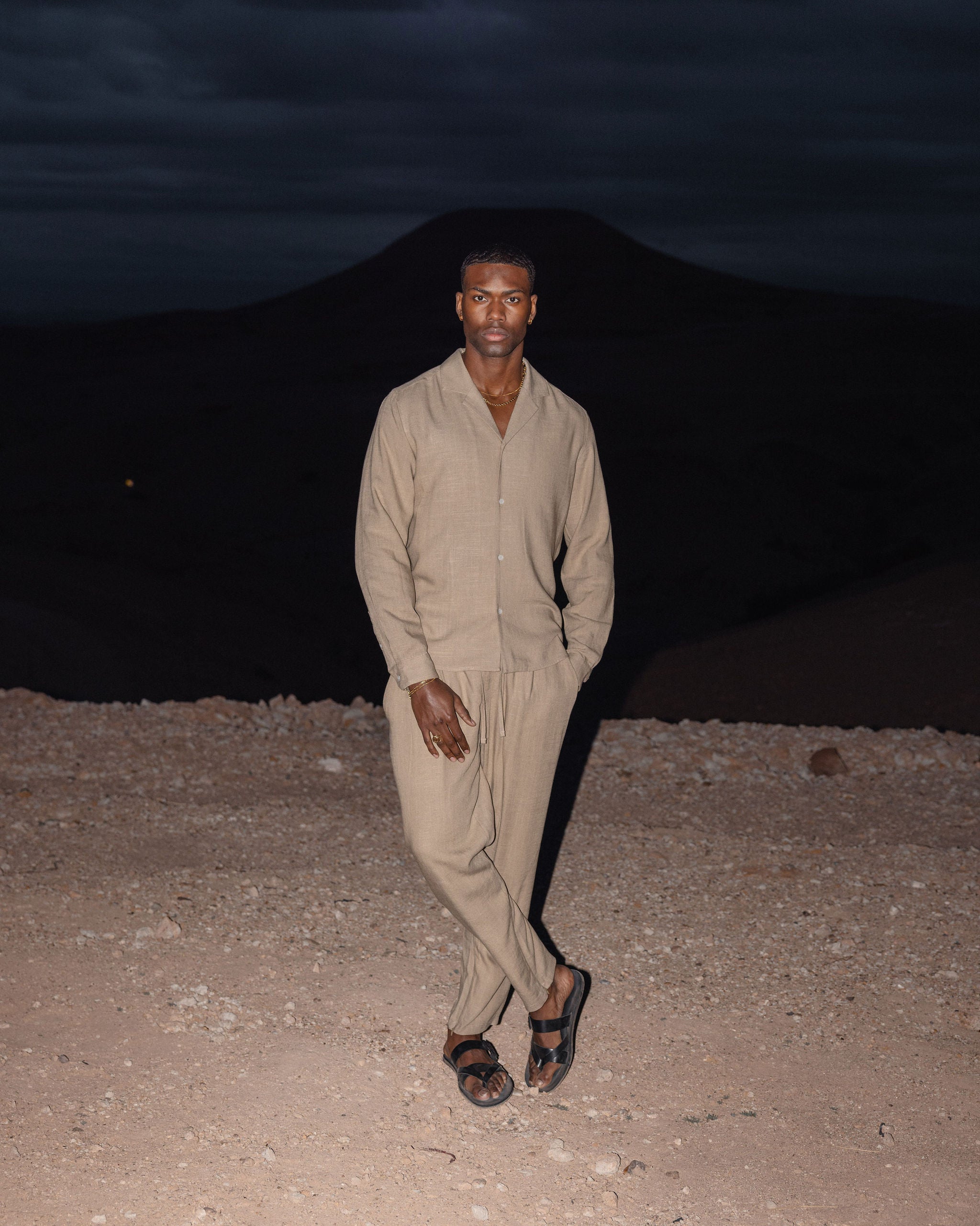 Chemise Lin — Olive