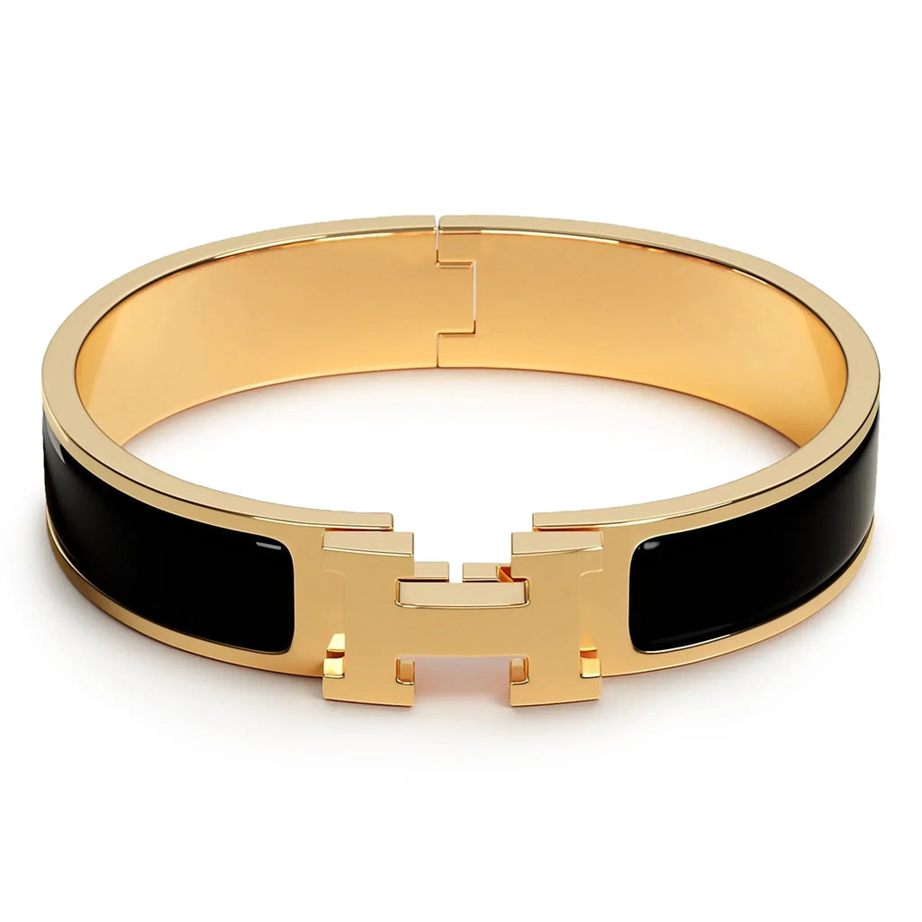 Bracelet Jonc Émail — Noir Mat