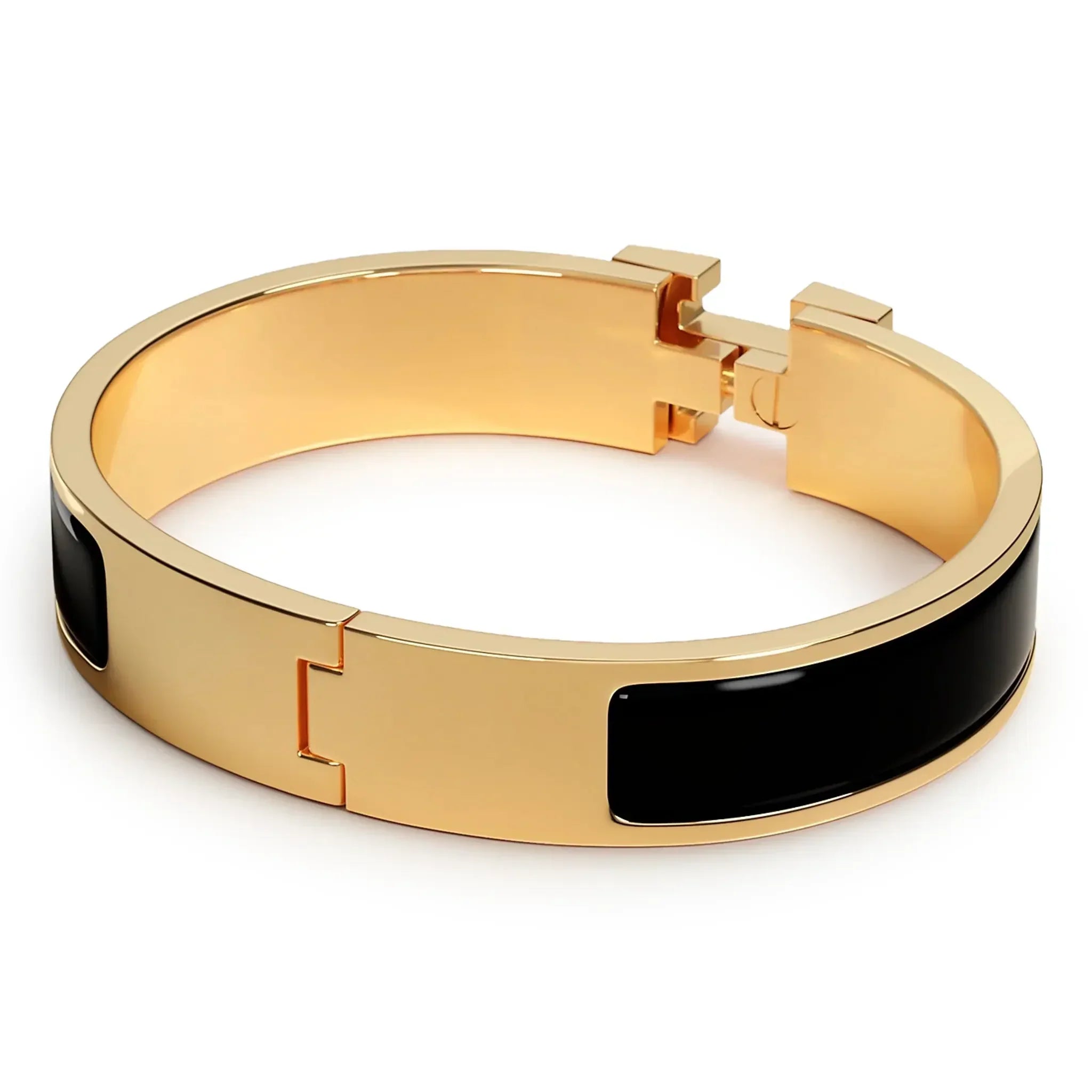 Bracelet Jonc Émail — Noir Mat