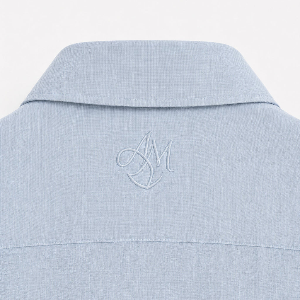 Chemise en Lin — Bleu Layette