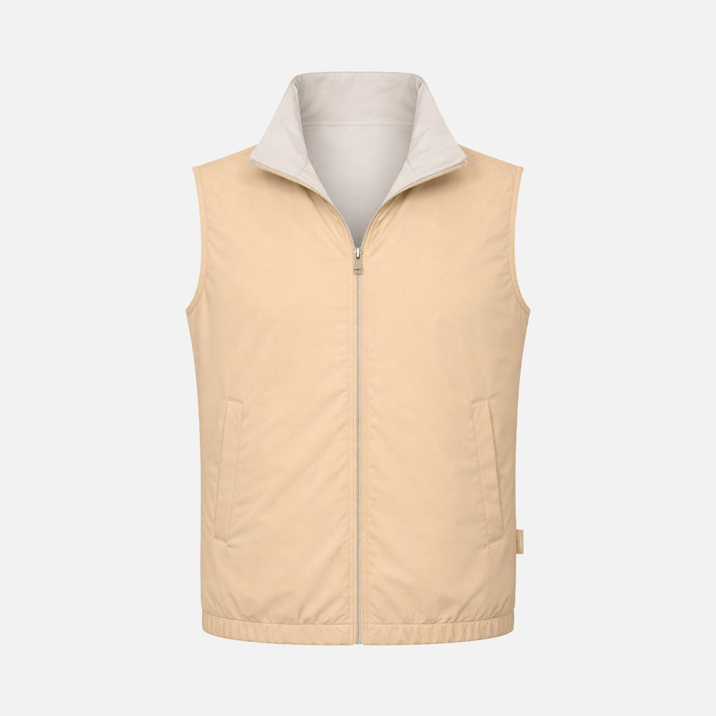 Gilet Réversible Voyage — Crème / Beige