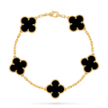 Bracelet Trèfle 5 Motifs — Œil de Tigre