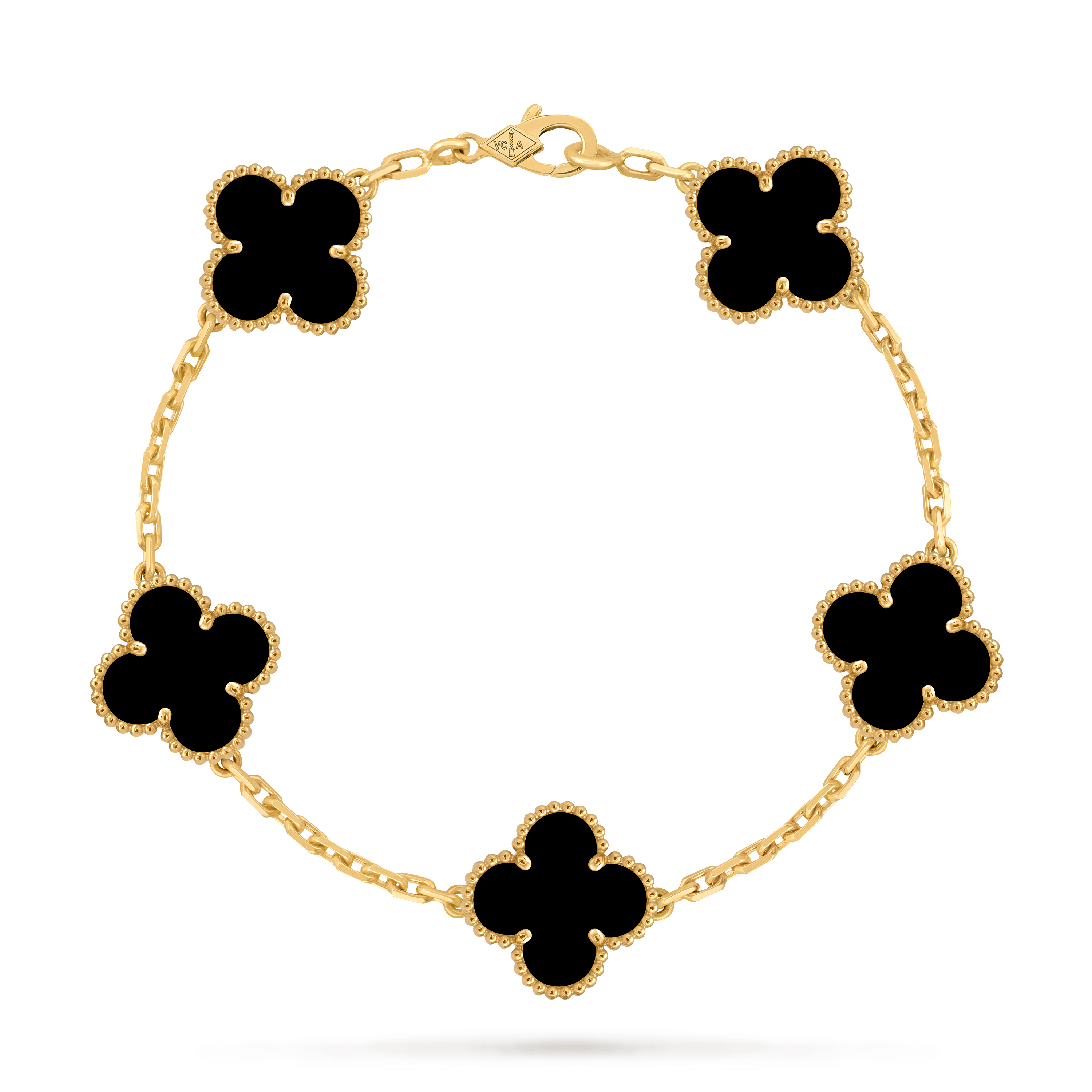 Bracelet Trèfle 5 Motifs — Œil de Tigre