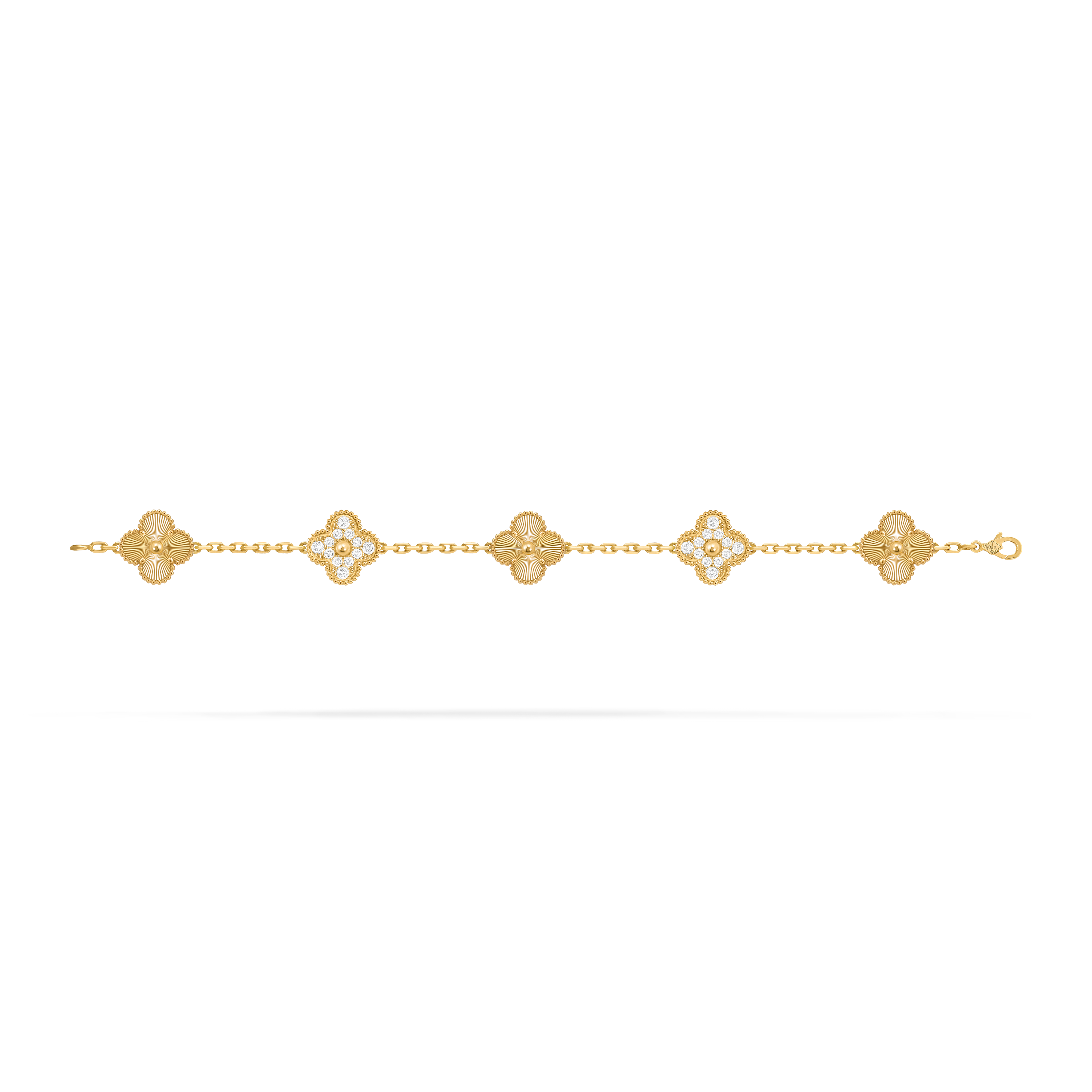 Bracelet Trèfle 5 Motifs — Doré