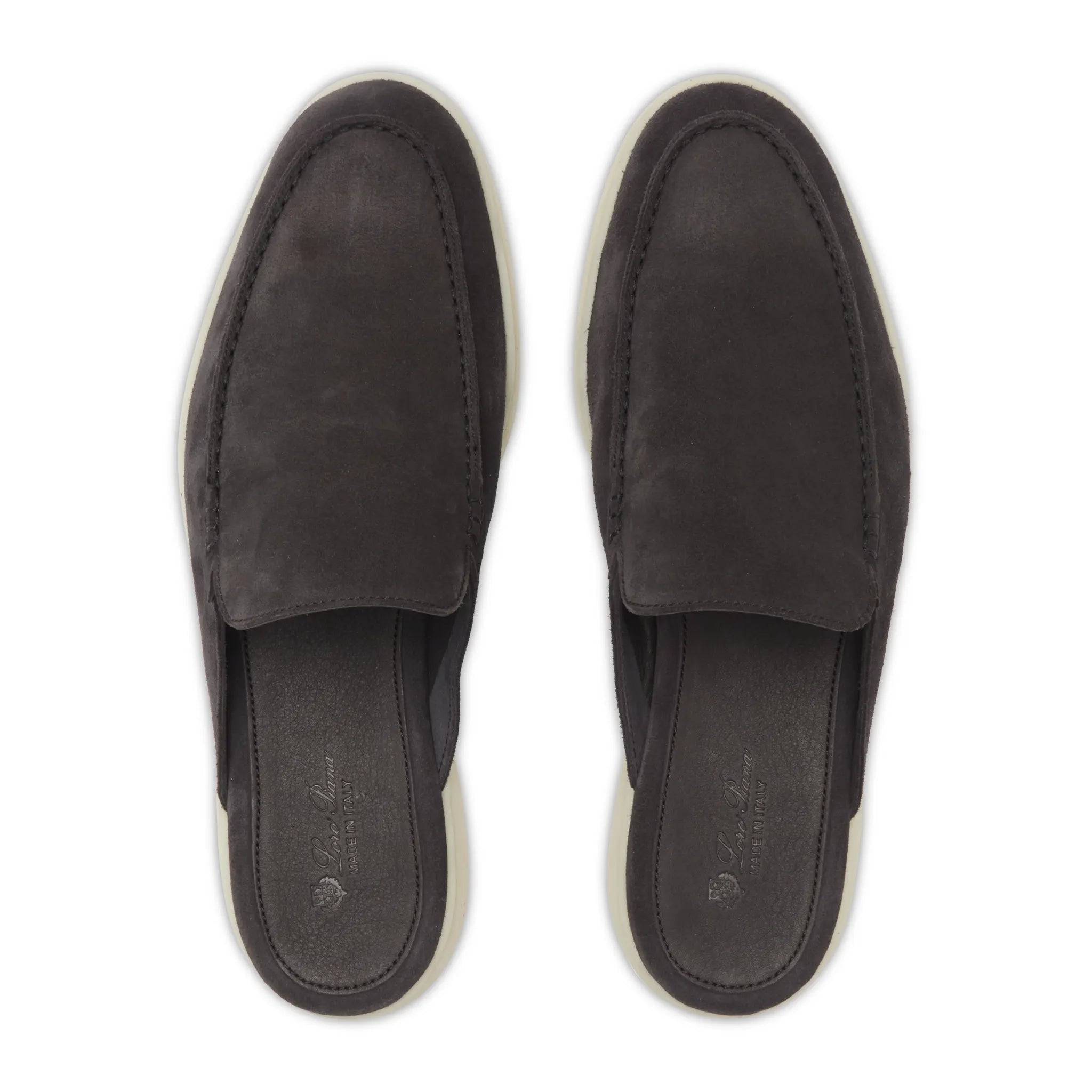 Mocassins Babouche Daim — Bleu Encre