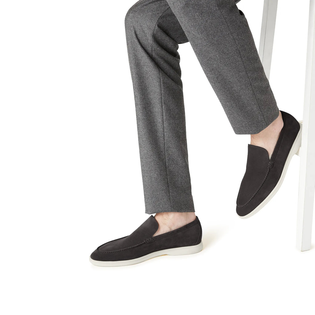 Mocassins Daim — Anthracite