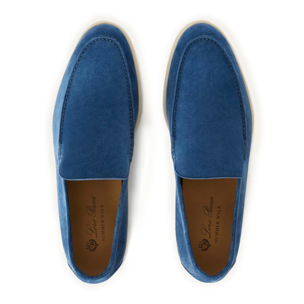 Mocassins Daim — Bleu Cobalt
