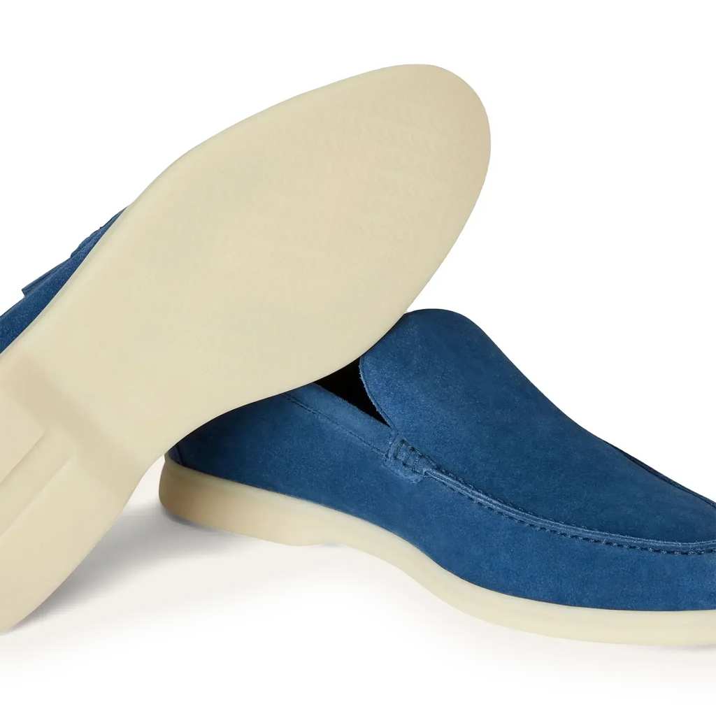 Mocassins Daim — Bleu Cobalt
