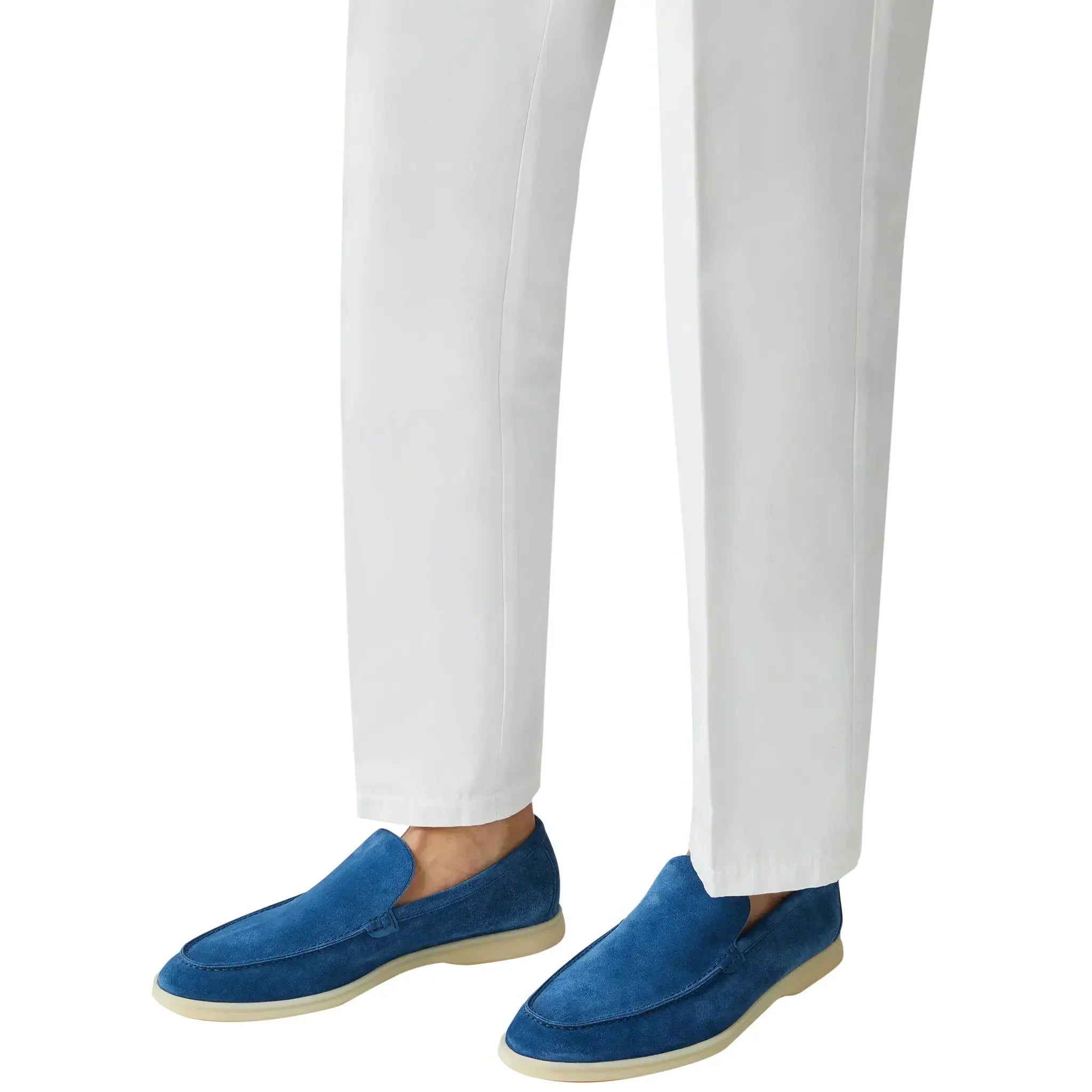 Mocassins Daim — Bleu Cobalt