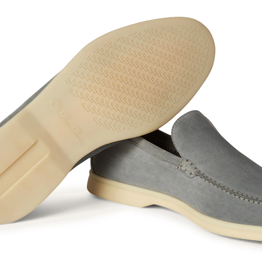 Mocassins Daim — Gris Perle