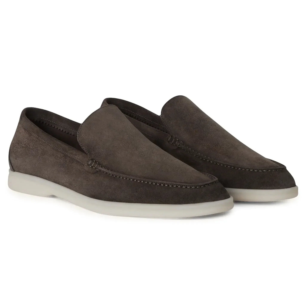 Mocassins Daim — Gris Taupe
