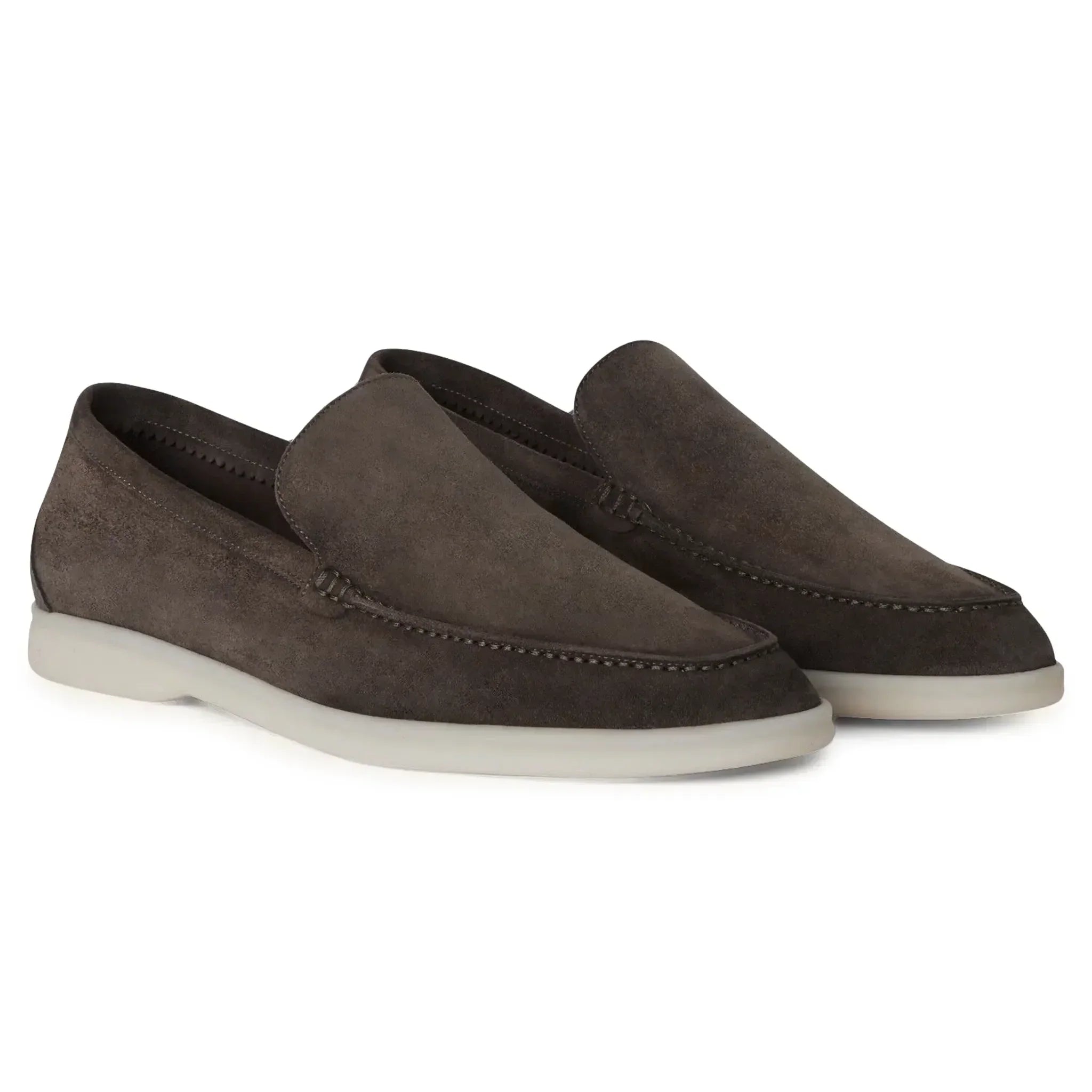 Mocassins Daim — Gris Taupe