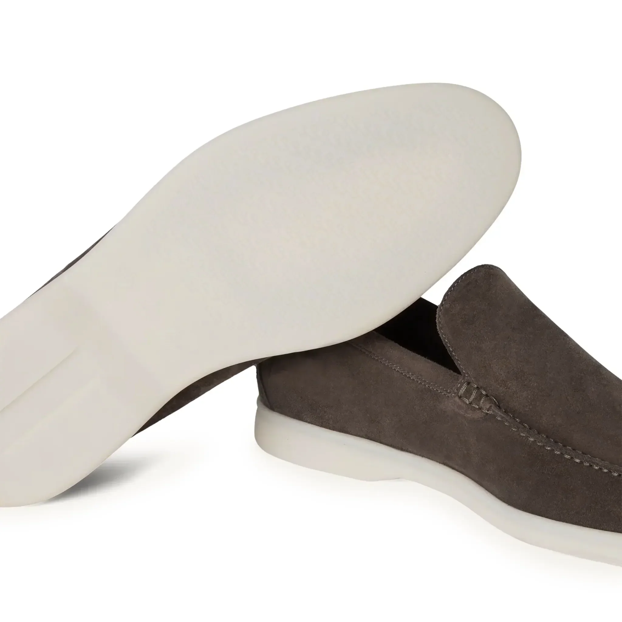 Mocassins Daim — Gris Taupe