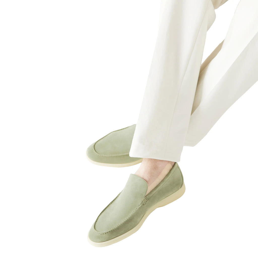Mocassins Daim — Vert
