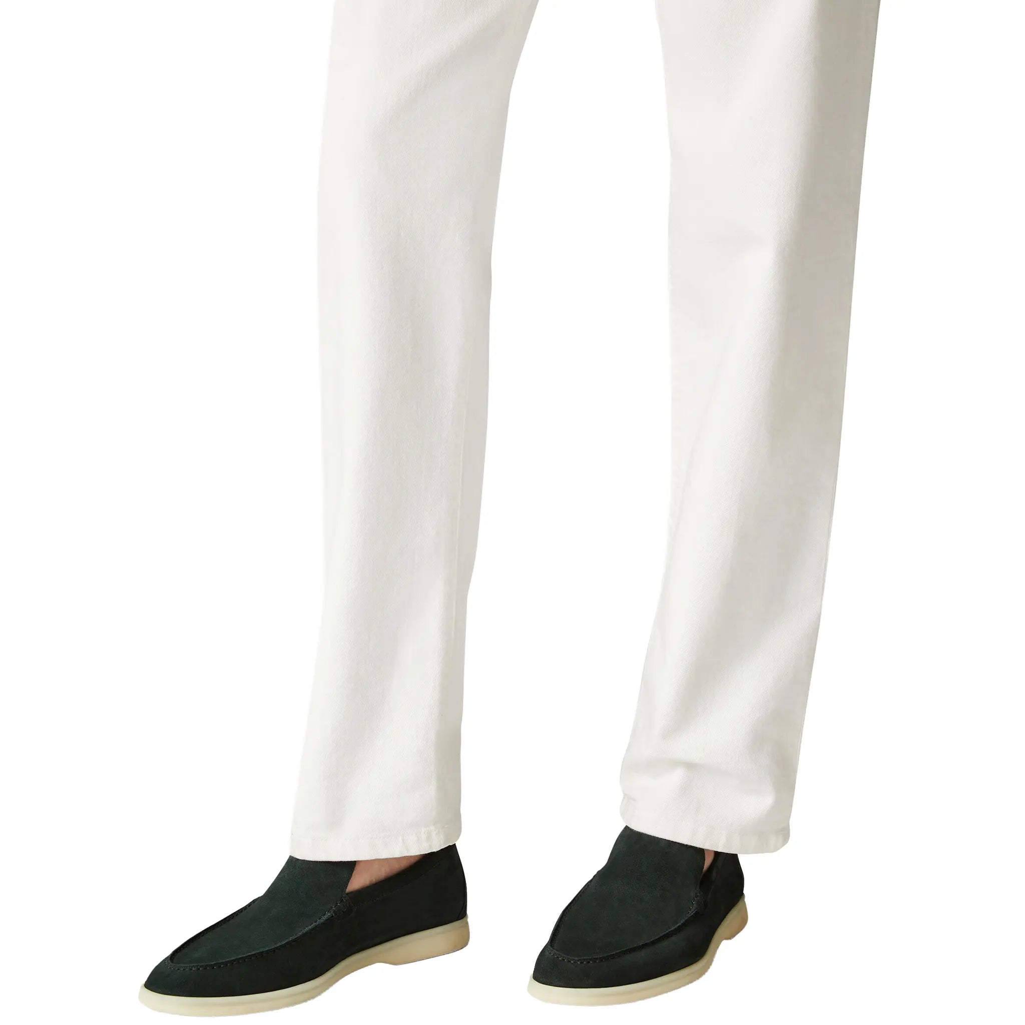 Mocassins Daim — Vert Foncé