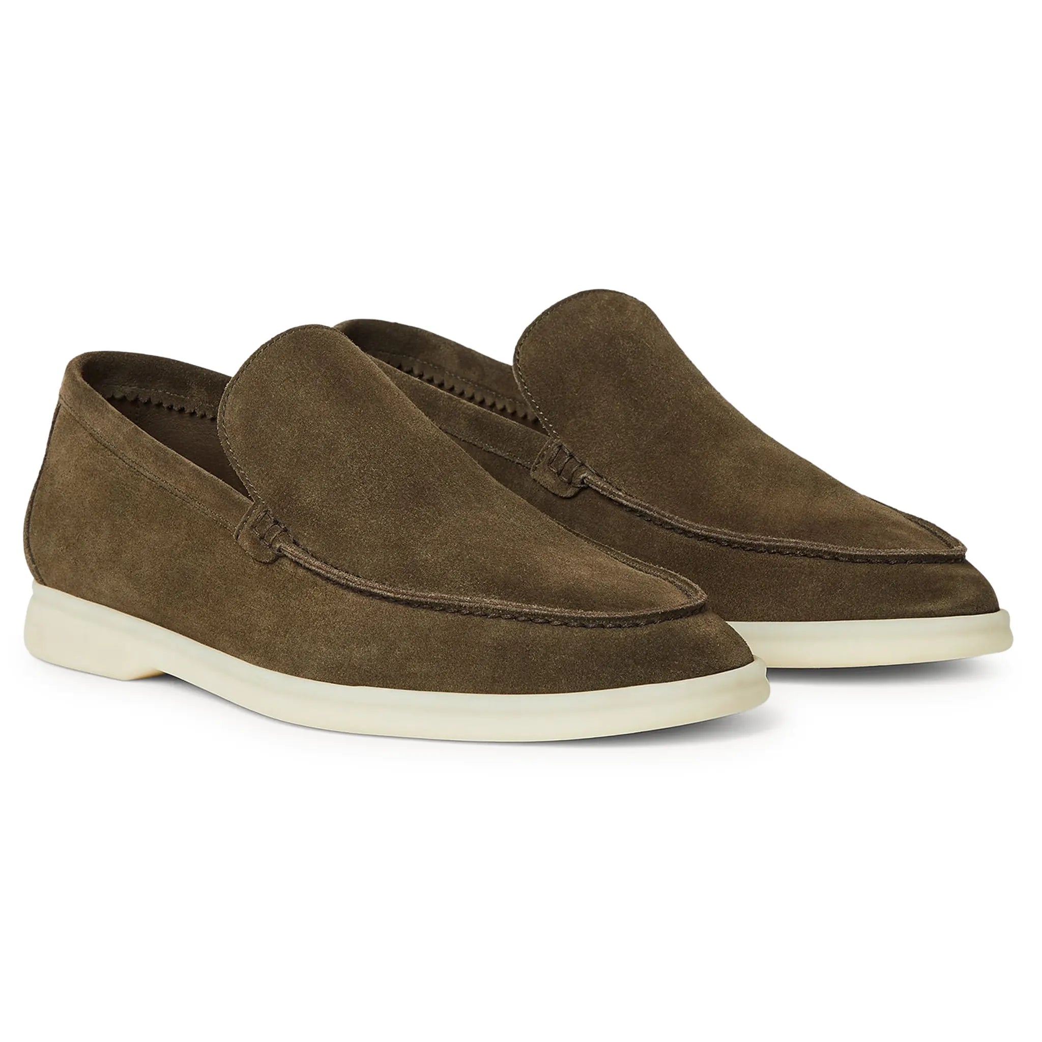 Mocassins Daim — Vert Mousse