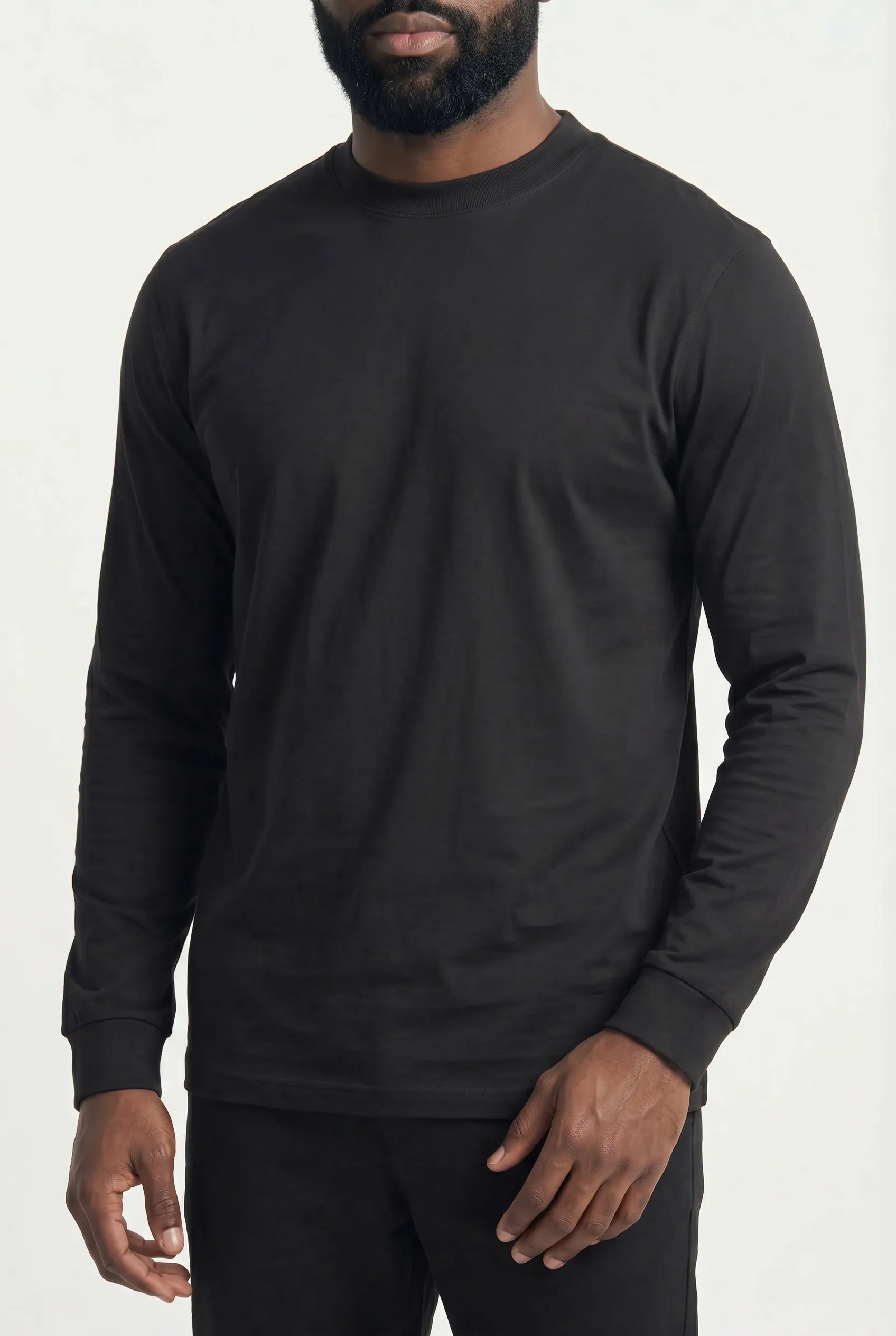 T-shirt Manches Longues Luxe — Noir