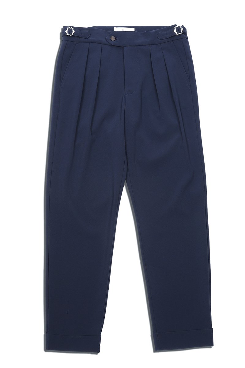 Pantalon Oxford Plissé — Bleu Marine