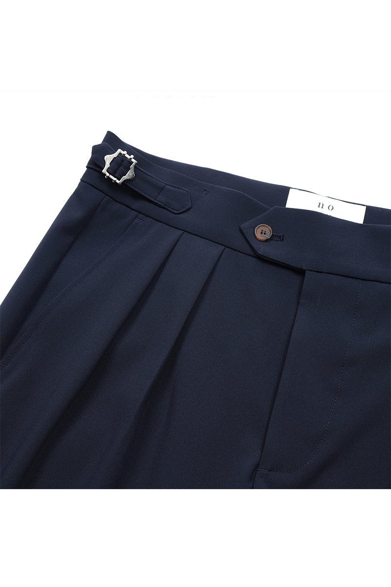 Pantalon Oxford Plissé — Bleu Marine