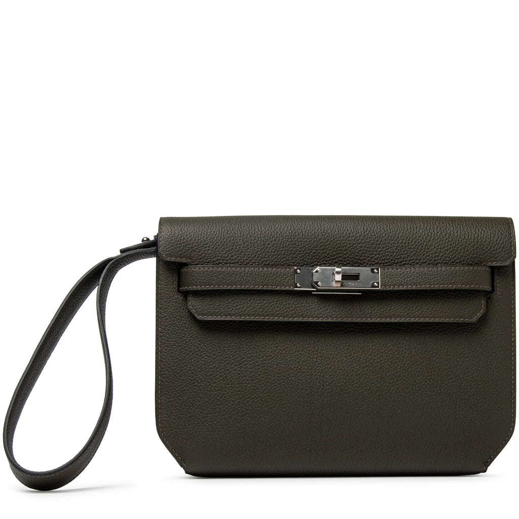 Pochette Cuir — Vert-de-Gris