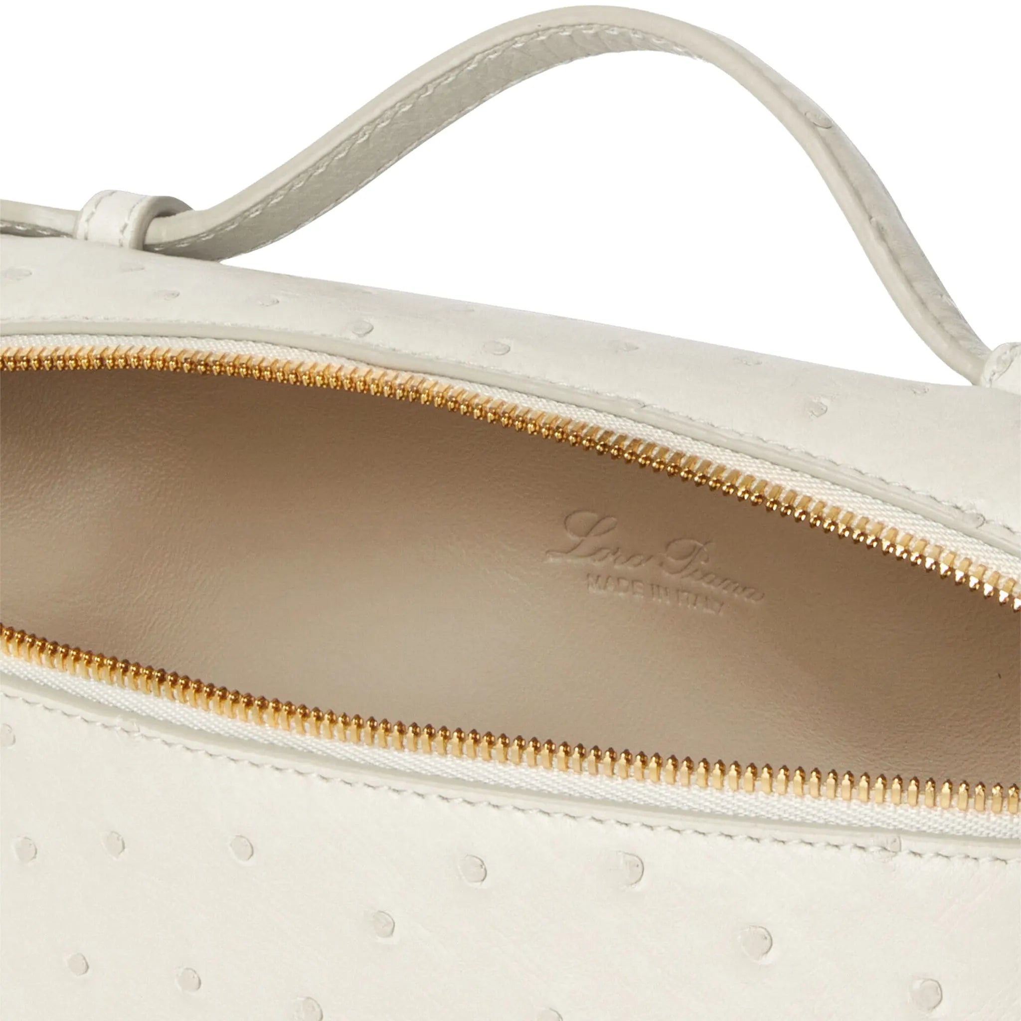 Sacoche Cuir Grainé — Blanc