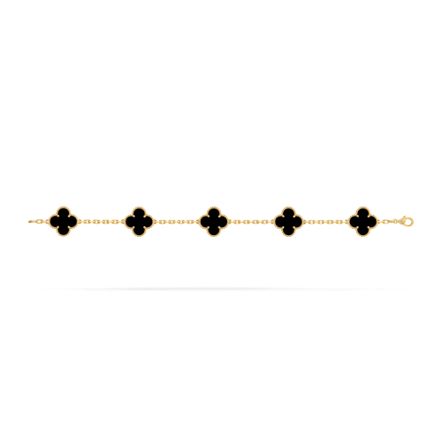 Bracelet Trèfle 5 Motifs — Œil de Tigre