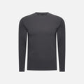 T-Shirt Manches Longues Satiné — Gris Foncé
