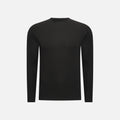T-Shirt Manches Longues Satiné — Noir