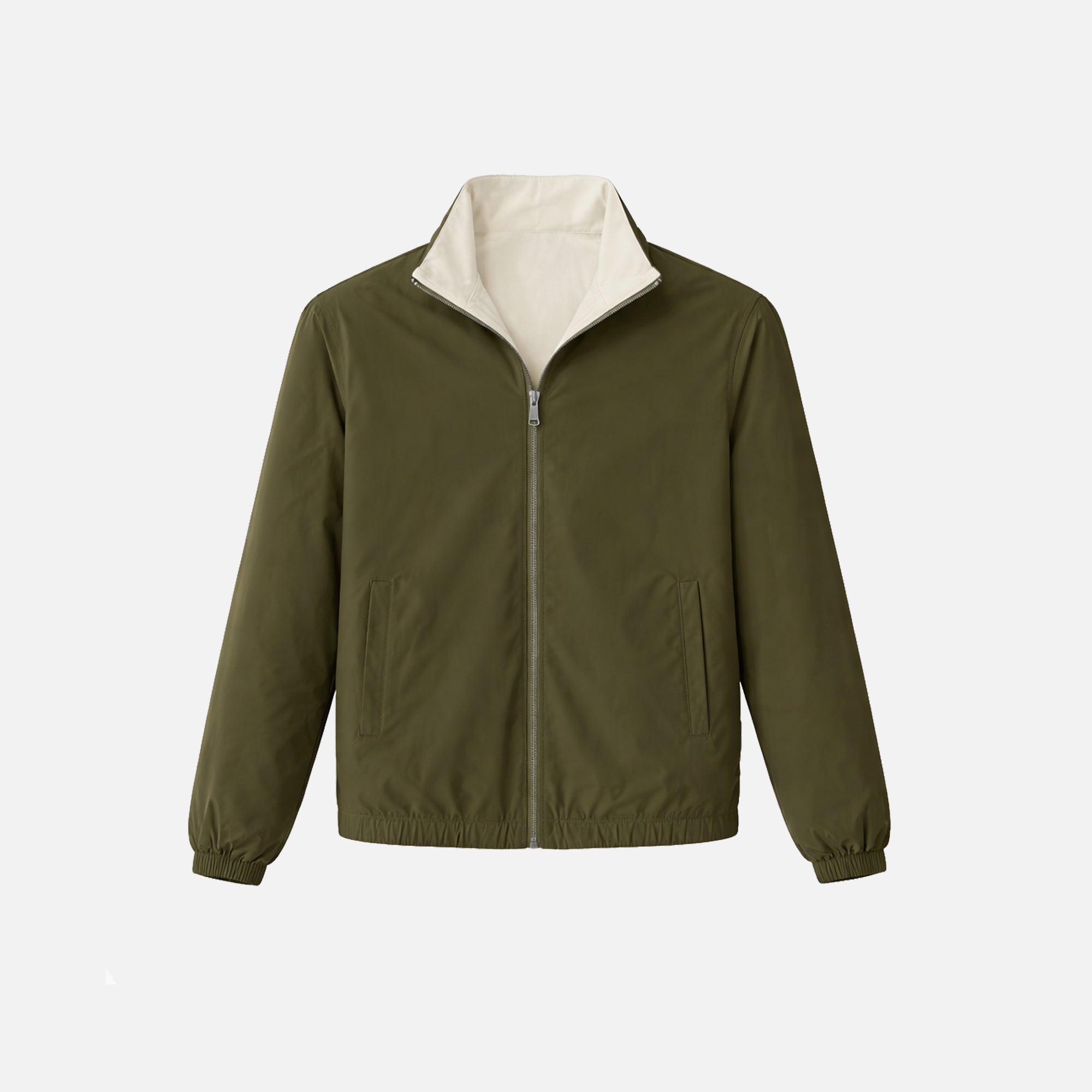 Veste Réversible Voyage — Olive / Crème